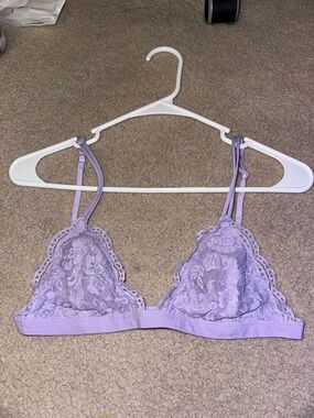 Lavender and white bralettes